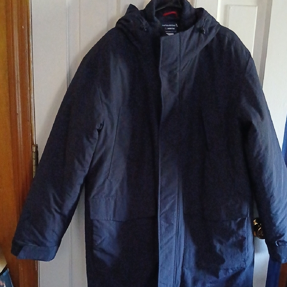 Lands' End Men's Dark Blue Hooded Puffer Jacket.38 - 40.